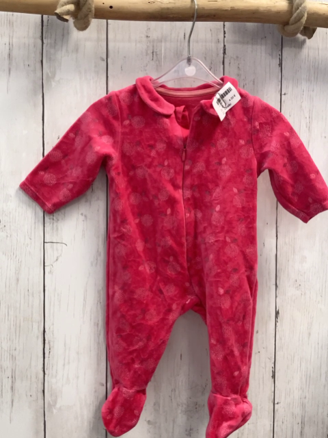 Obaibi Strampler  Gr. 62  pink Nicky weiße Früchte 