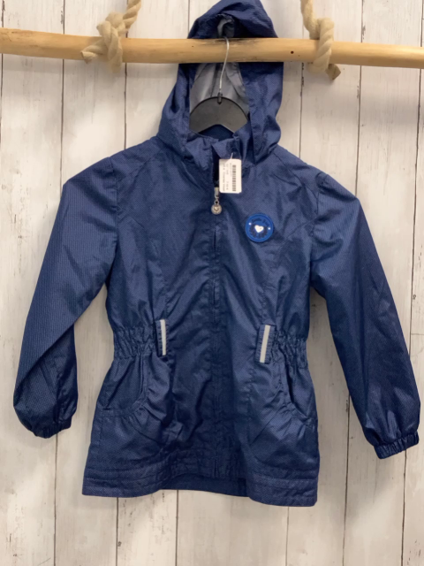 Charles Vögele  Jacke  Gr. 116  blau graue Rauten Kapuze 