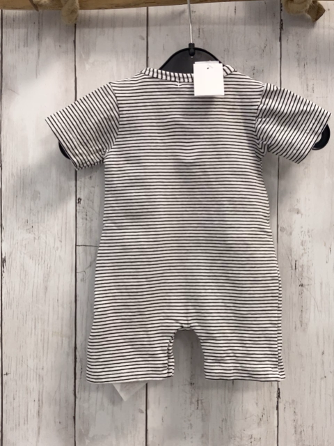 Dirkje  Playsuit  Gr. 62  weiß schwarze Streifen weiß schwarze Hosentrger 