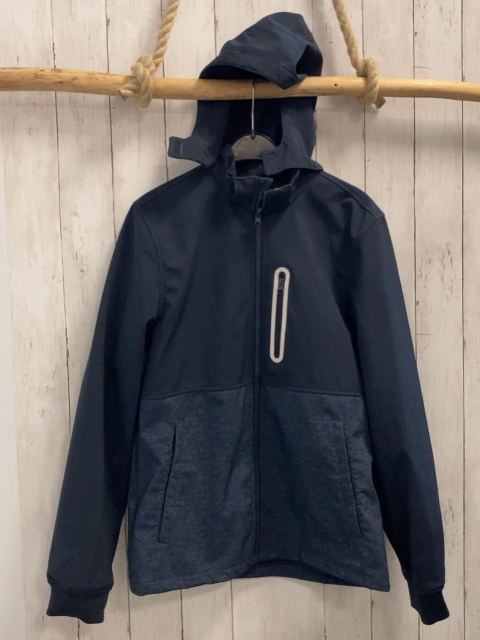 H&M  Softshelljacke  Gr. 170  blau Kapuze 