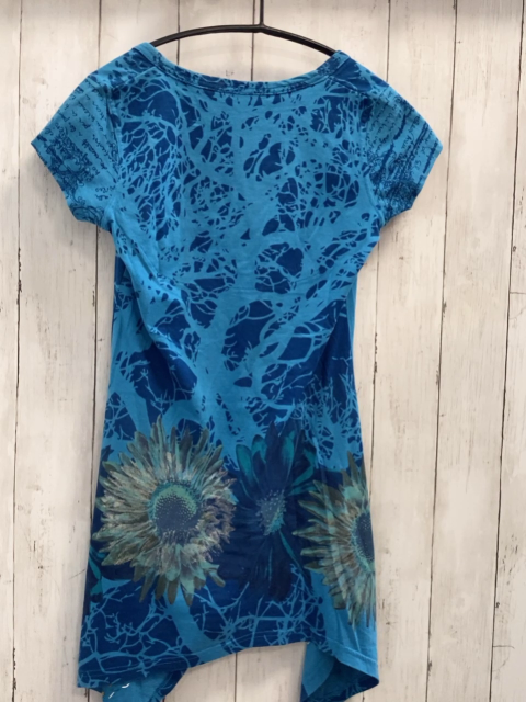 Desigual  Kleid  Gr. 152  blau dunkelblau bunter Blumendruck 