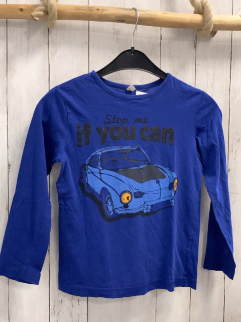 esprit Langarmshirt Gr. 128  blau schwarze Schrift