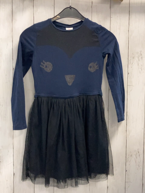 S´Oliver Kleid Gr. 134  blau Glitzergesicht Tüllrock 