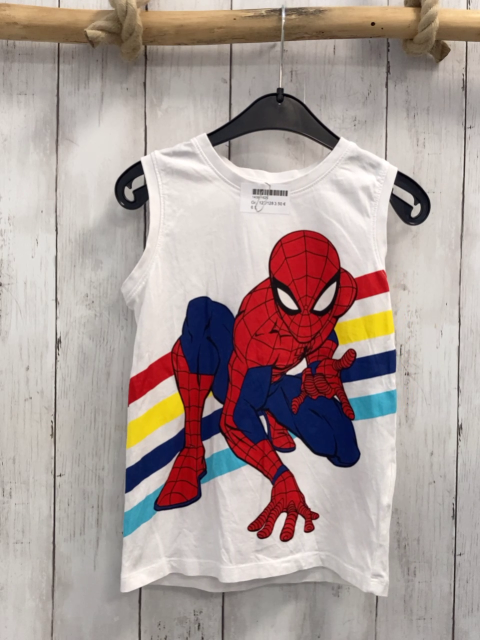   Top Gr. 122/128  weiß Spiderman 