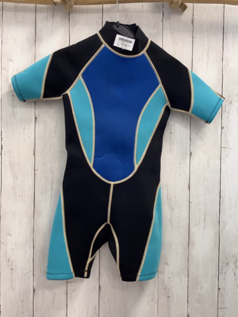   Neoprenoverall Gr. 122/128  schwarz blau hellblau beige Nähte 