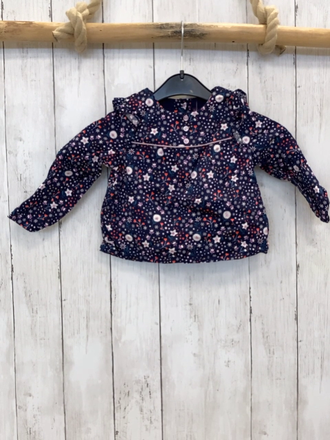 Sergent Major  Bluse  Gr. 80  blau bunte Blumen 