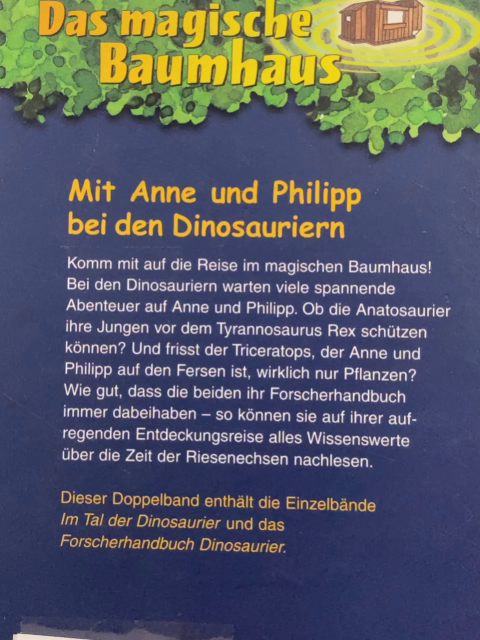 Magisches Baumhaus  Buch Mit Anne und Philipp bei den Dinosauriern