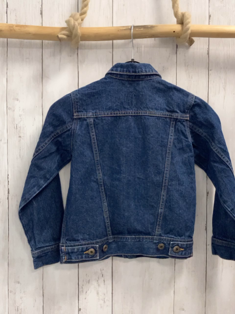 H&M  Jeansjacke  Gr. 128  blau orange Nähte 