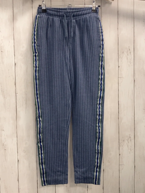  Hose  Gr. 140  blau hellgraue Streifen + blau weiß grüne Seitenstreifen 
