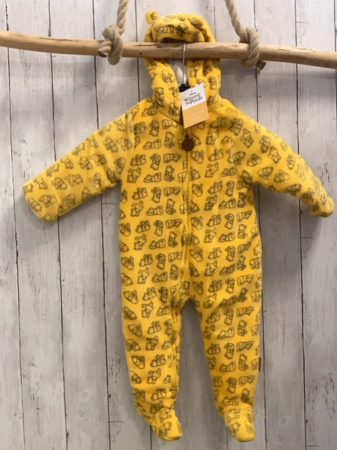neu Disney  Plüschoverall Gr. 80  gelb Winnie Puuh Kapuze mit Ohren NP 24,99 € 