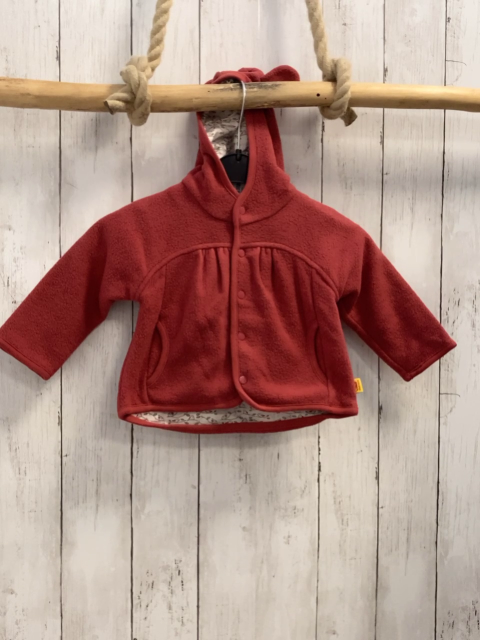 Steiff  Fleecejacke  Gr. 74   rostrot Kapuze mit Ohren 