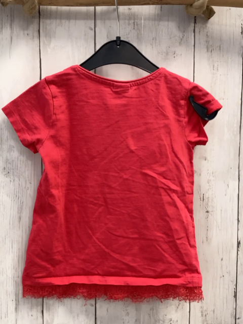 S´Oliver  T-Shirt  Gr. 92  rot Schrift mit Blumen 