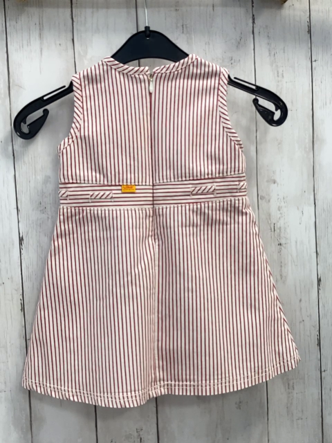 Steiff  Kleid  Gr. 80  weiß rote Streifen