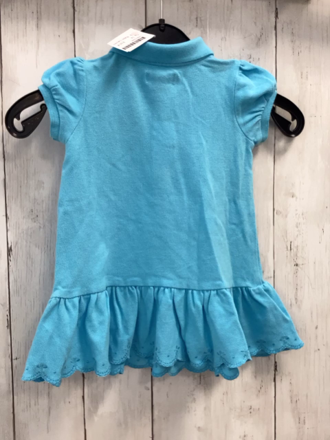 Ralph Lauren  Kleid  Gr. 74  hellblau Polokragen 