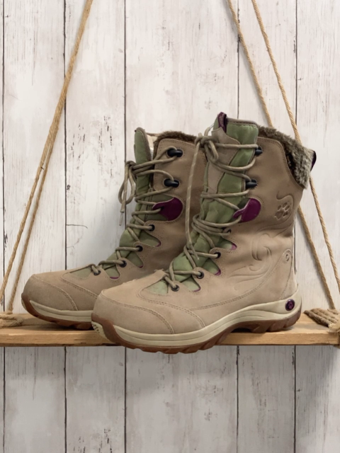 Jack Wolfskin  Boots  Gr. 41  beige kiwi pflaume Fellbund (kleinere Gebrauchsspuren)