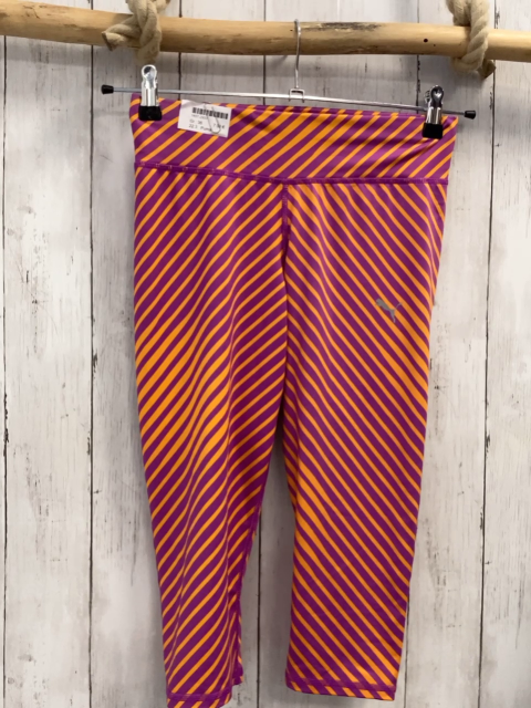 Puma Sportleggings Gr. 36  lila orange Streifen