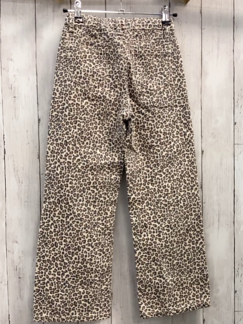  Hose Gr. 134  beige schwarz rost Leoprint Bund verstellbar