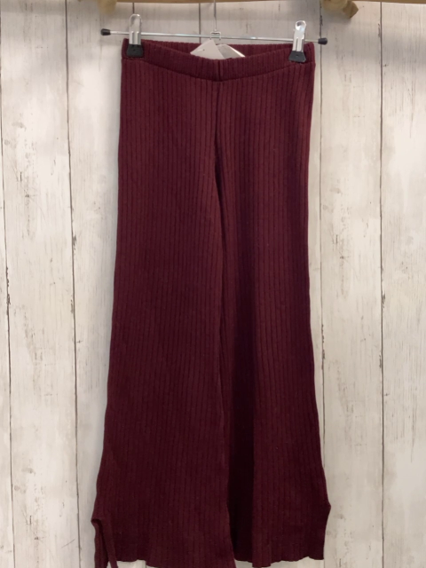 H&M Leggings Gr. 122  bordeauxrot gerippt