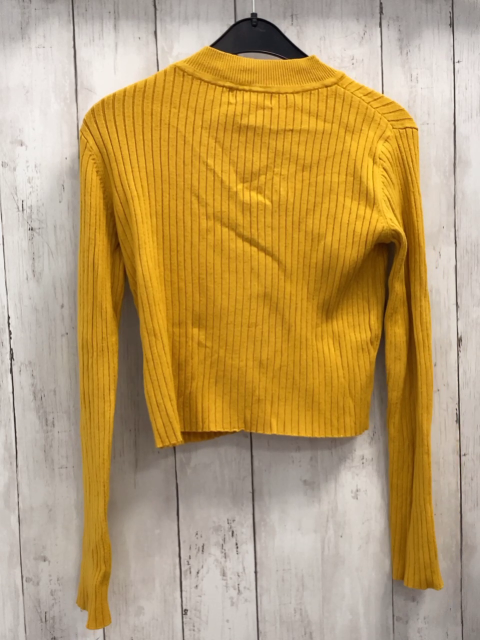 H&M Pullover Gr. 146  senf gerippt Reißverschluss