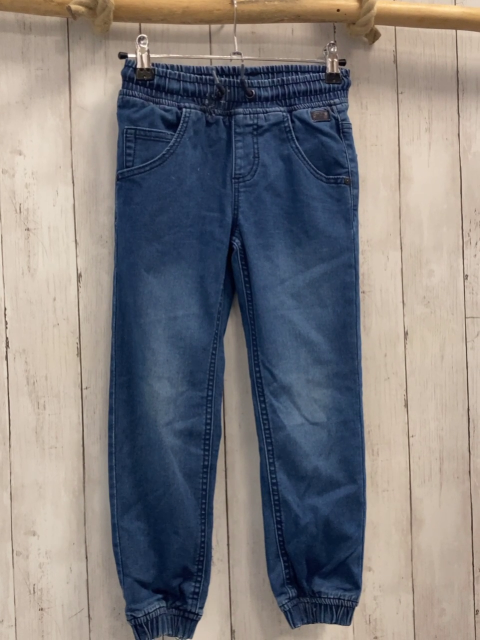  Hose Gr. 122  blau Jeans Kordel