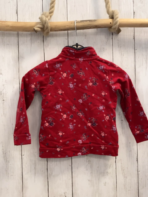 S´Oliver  Sweatjacke  Gr. 92  rot Blumen silber Reißverschluss 