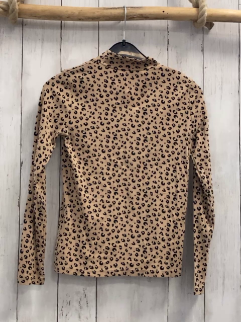 H&M  Langarmshirt  Gr. 134/140  sand schwarzer leoprint 