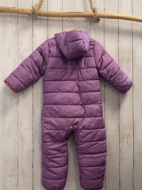  Schneeoverall Gr. 98  flieder pink Punkte und Bund Einhorn