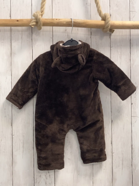   Plüschoverall Gr. 56  braun Kapuze mit Ohren Bärengesicht 