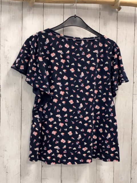 Esprit  T-Shirt  Gr. 38  blau Blumen 