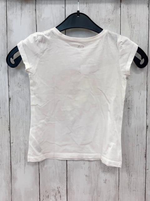  T-Shirt Gr. 122  weiß Einhorn bunter Bogen