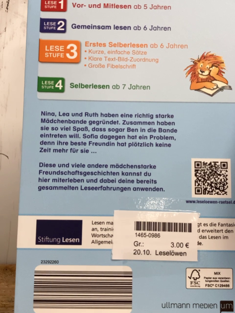 Leselöwen  Buch Freundinnengeschichten