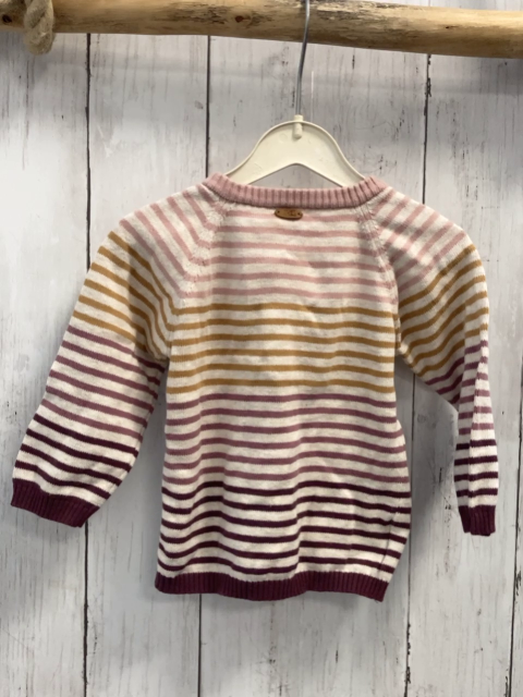 Hust & Claire Pullover Gr. 68  beige rosa ocker beerenton gestreift Strick