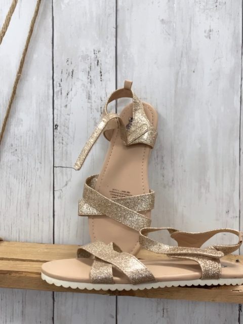 H&M  Sandalen  Gr. 33  golden mit Glitzer 