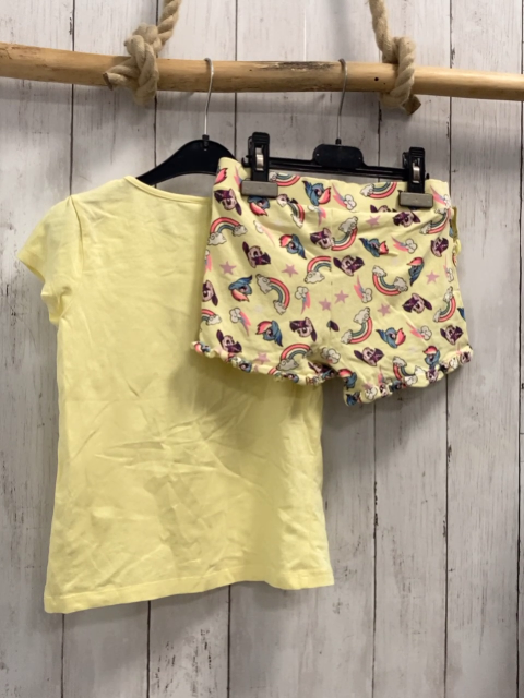 2tlg  T-Shirt + Shorts  Gr. 128  gelb Pailettenbild My little Pony 