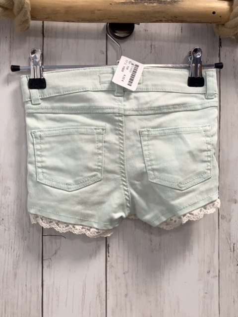 H&M  Shorts  Gr. 104  mint weißer Spitzensaum Bund verstellbar 