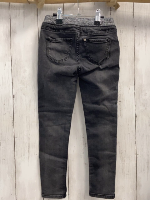 H&M  Jeggings  Gr. 110  grau Jeans silber Glitzerbund 