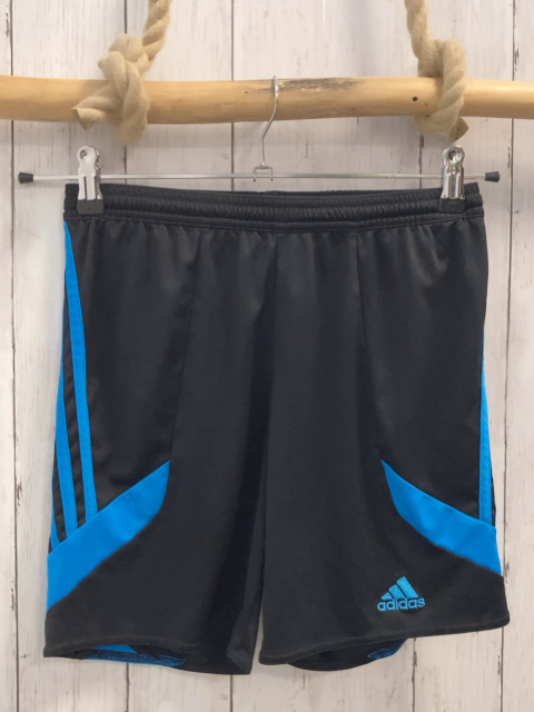 Adidas  Sportshorts Gr. 152  blau hellblaue Seitenstreifen 