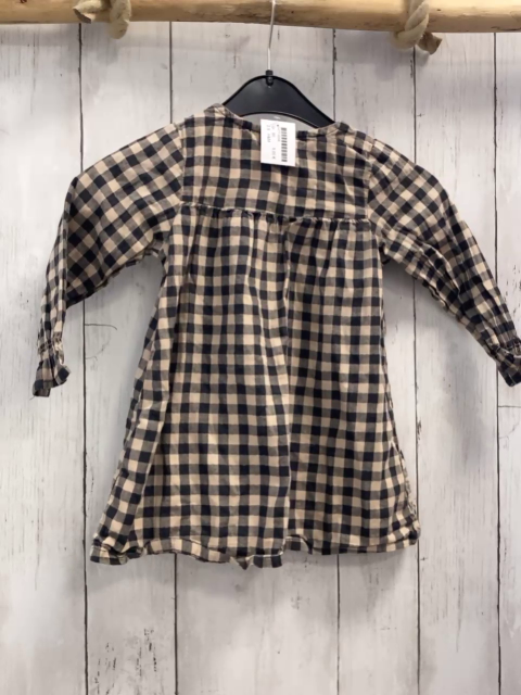 H&M  Kleid  Gr. 80  grau beige kariert 