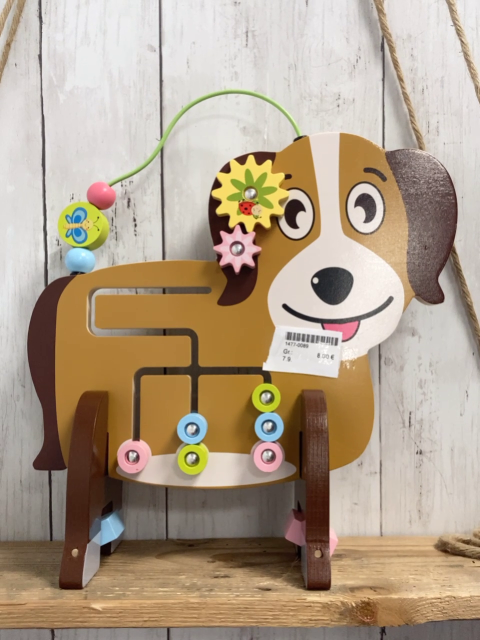   Holzspielzeug  Hund mit Drehteilen 