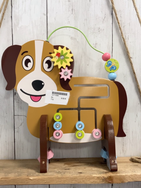   Holzspielzeug  Hund mit Drehteilen 