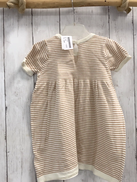 H&M  Kleid  Gr. 80  beige ocker Streifen Strick 