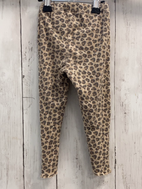 H&M  Leggings  Gr. 98  beige braun dunkelbraun gemustert 