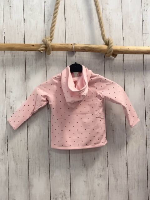 Noppies  Sweatjacke  Gr. 74  rosa schwarze Herzen 