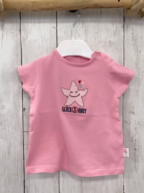 Salt & Pepper  T-Shirt  Gr. 68  rosa Seestern Schrift 