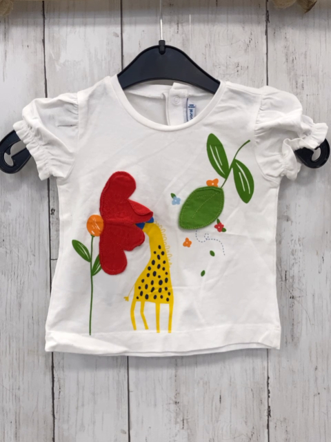 Mayoral  T-Shirt  Gr. 74  weiß Giraffe Blätter Blüten 