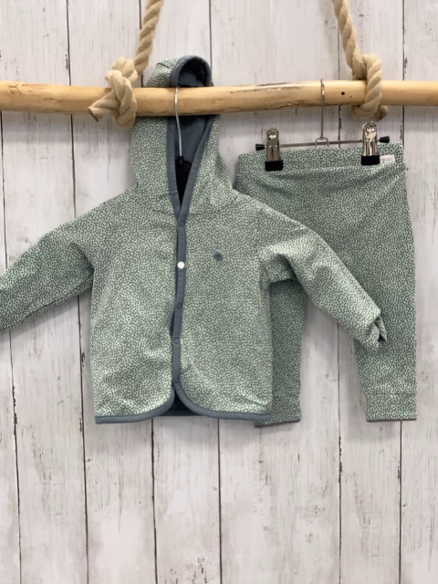 2tlg Noppies  Wende-Sweatjacke + Leggings  Gr. 68  petrol mint mit Punkten 