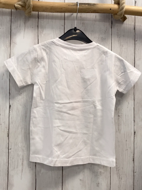 neu  T-Shirt  Gr. 92  weiß roter Bär Schrift 