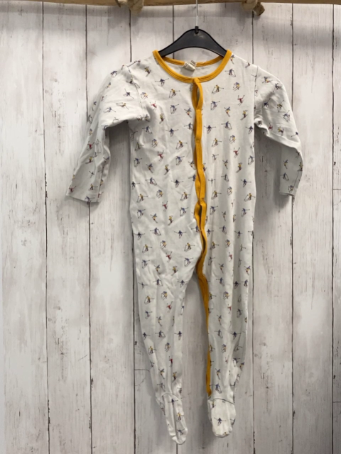 Alana  Schlafanzug  Gr. 86  hellgrau Skifahrer mais Bund 
