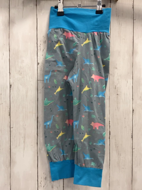   Jogginghose  Gr. 98  hellgrau bunte Dinos hellblauer Bund 