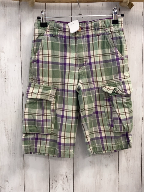 Mini Boden Shorts Gr. 134  grün lila weiß kariert